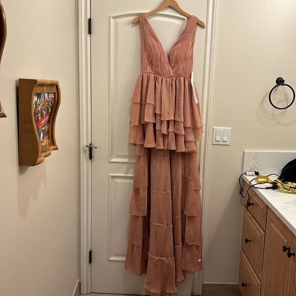 NWT Leena MacDougal blush pink high low dress - Picture 2 of 16